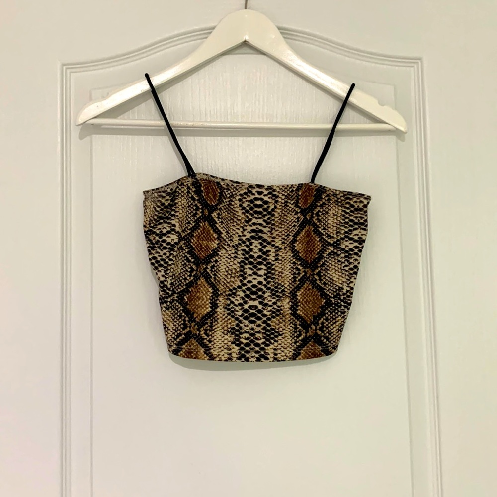 SHEIN Snakeskin Crop Top